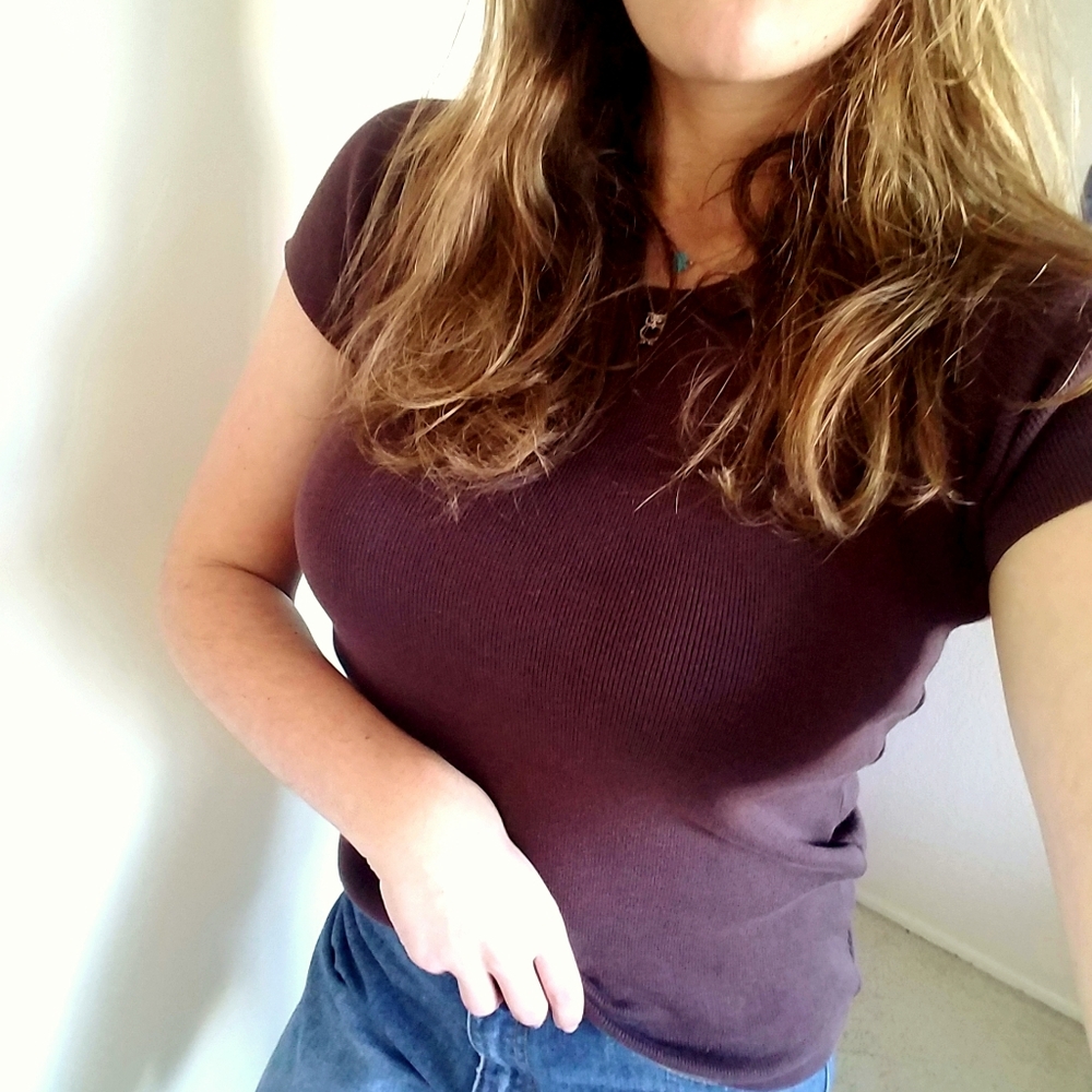 Peruvian Connection Pima Cotton Brown Top